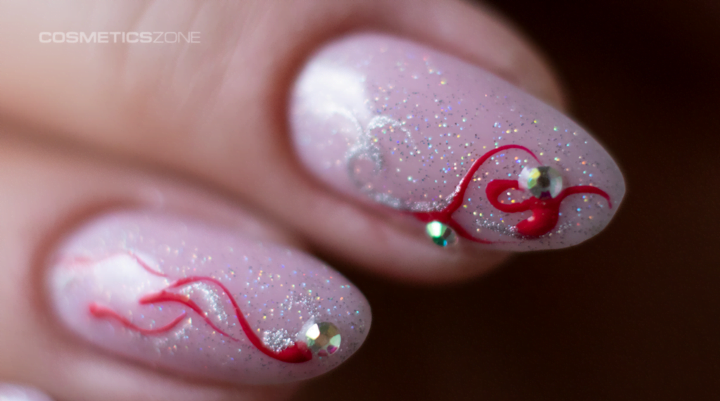 paznokcie z połyskiem