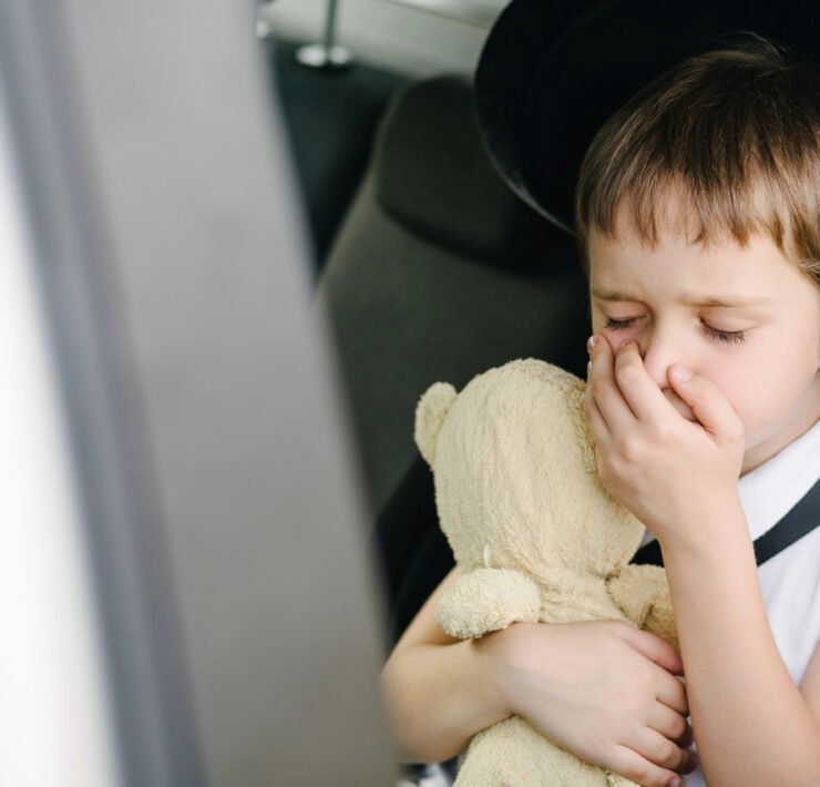 choroba lokomocyjna u chłopca w czasie podróży samochodem