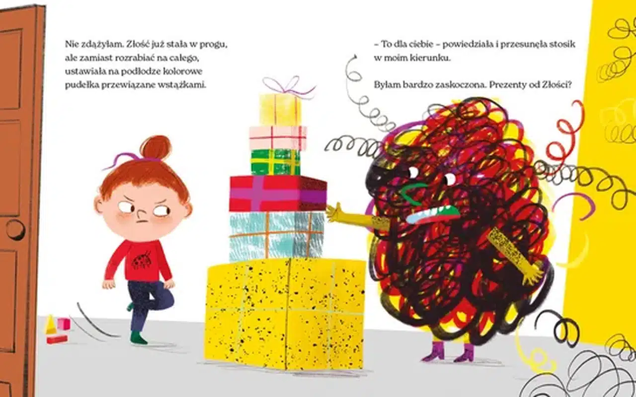 Fragment Fragment książki "Prezenty od złości" Katarzyny Puchalskiej (wydawnictwo Mamania)