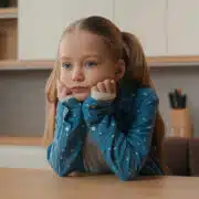 dziewczynka się nudzi