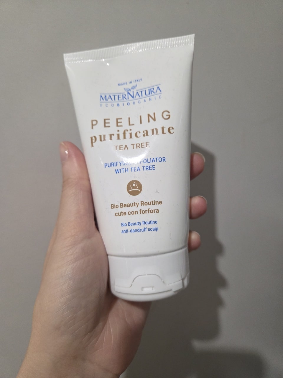 Przeciwłupieżowy peeling do skóry głowy, drzewo herbaciane, AIAB, 150 ml, MaterNatura